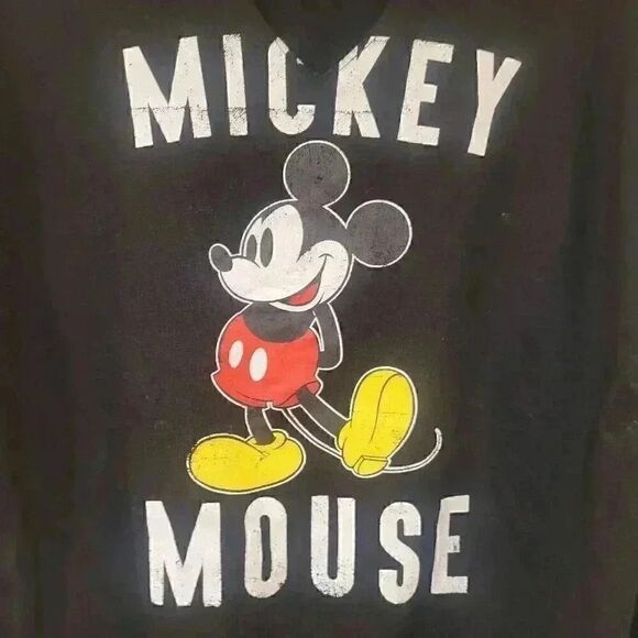 Disney Jerry Leigh Black Cotton w Graphic Keyhole Sweatshirt - Picture 7 of 8